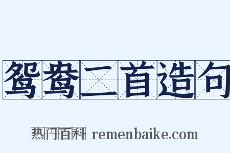 鸳鸯二首造句是什么意思的图片